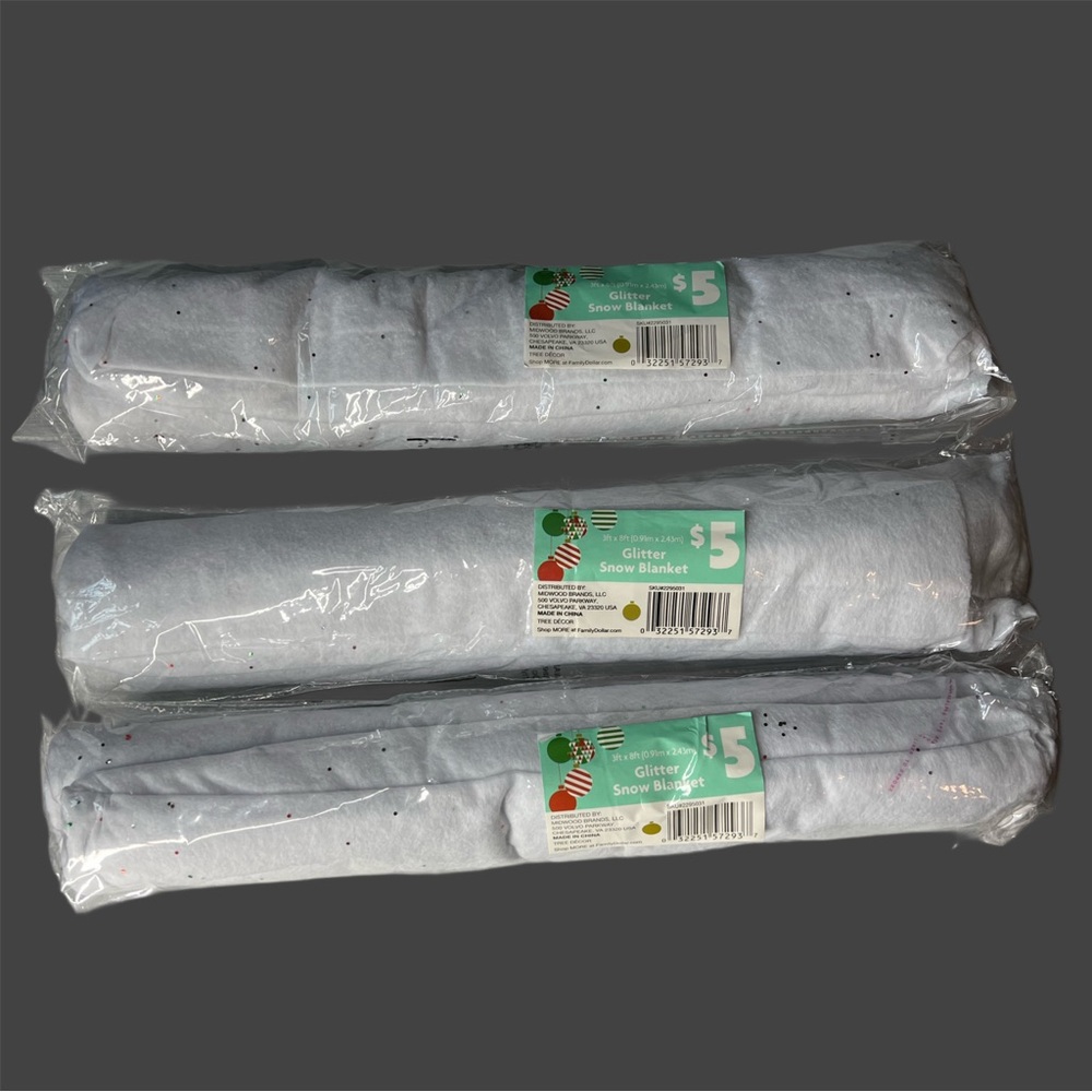 White Glitter Snow Blanket